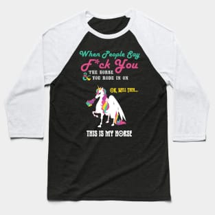 Unicorn Mount Baseball T-Shirt